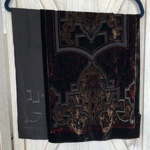NWT Black Velvet Scarf